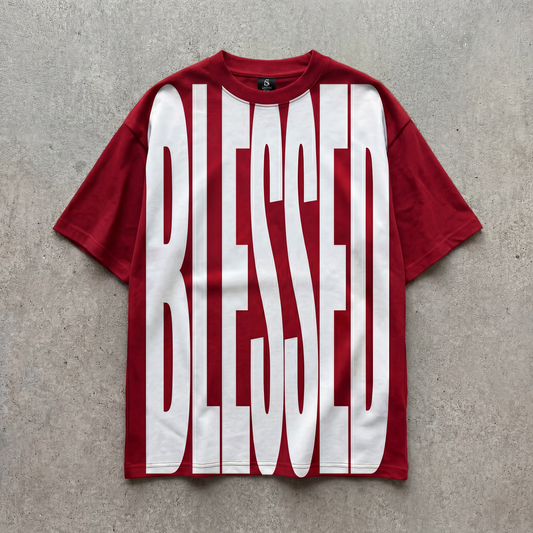 Blessed - Short Sleeve Red T-shirt
